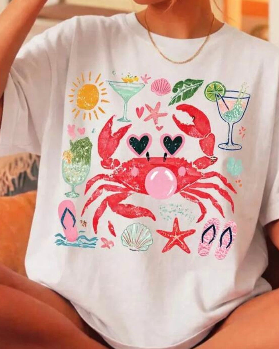 Camisa estampado de cangrejo