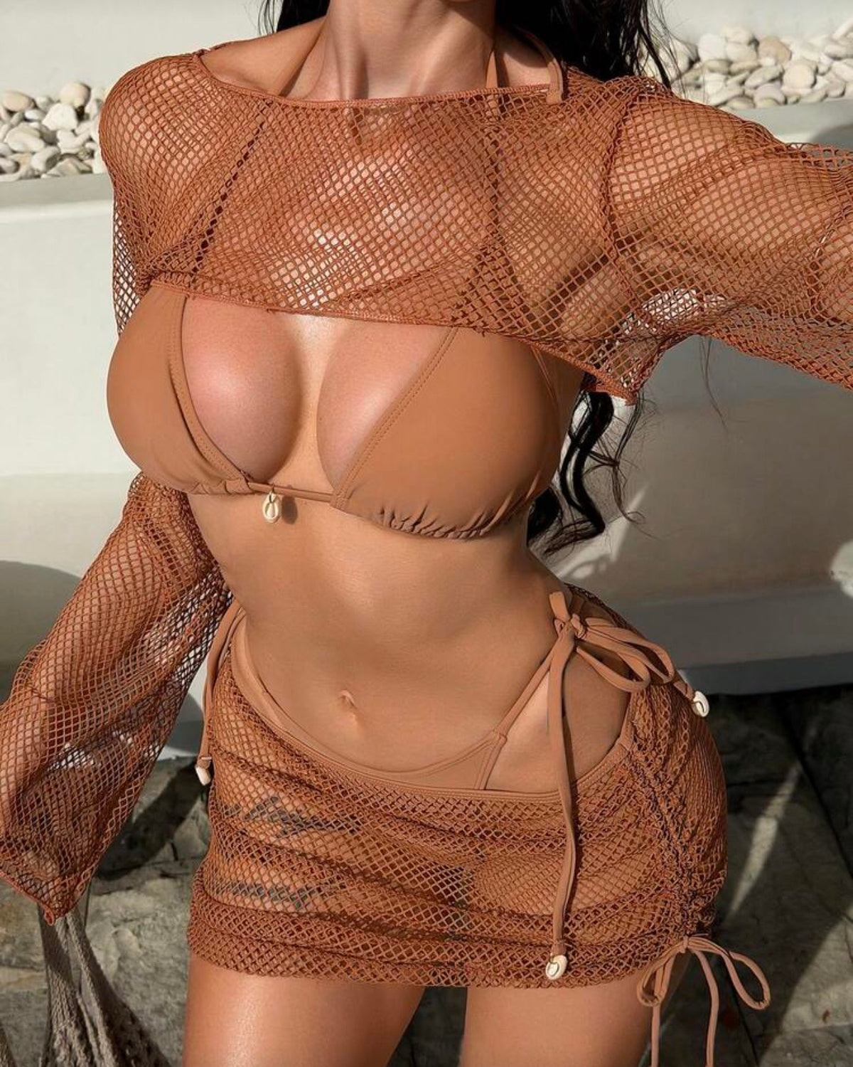 Cubierta de dos piezas de traje de baño