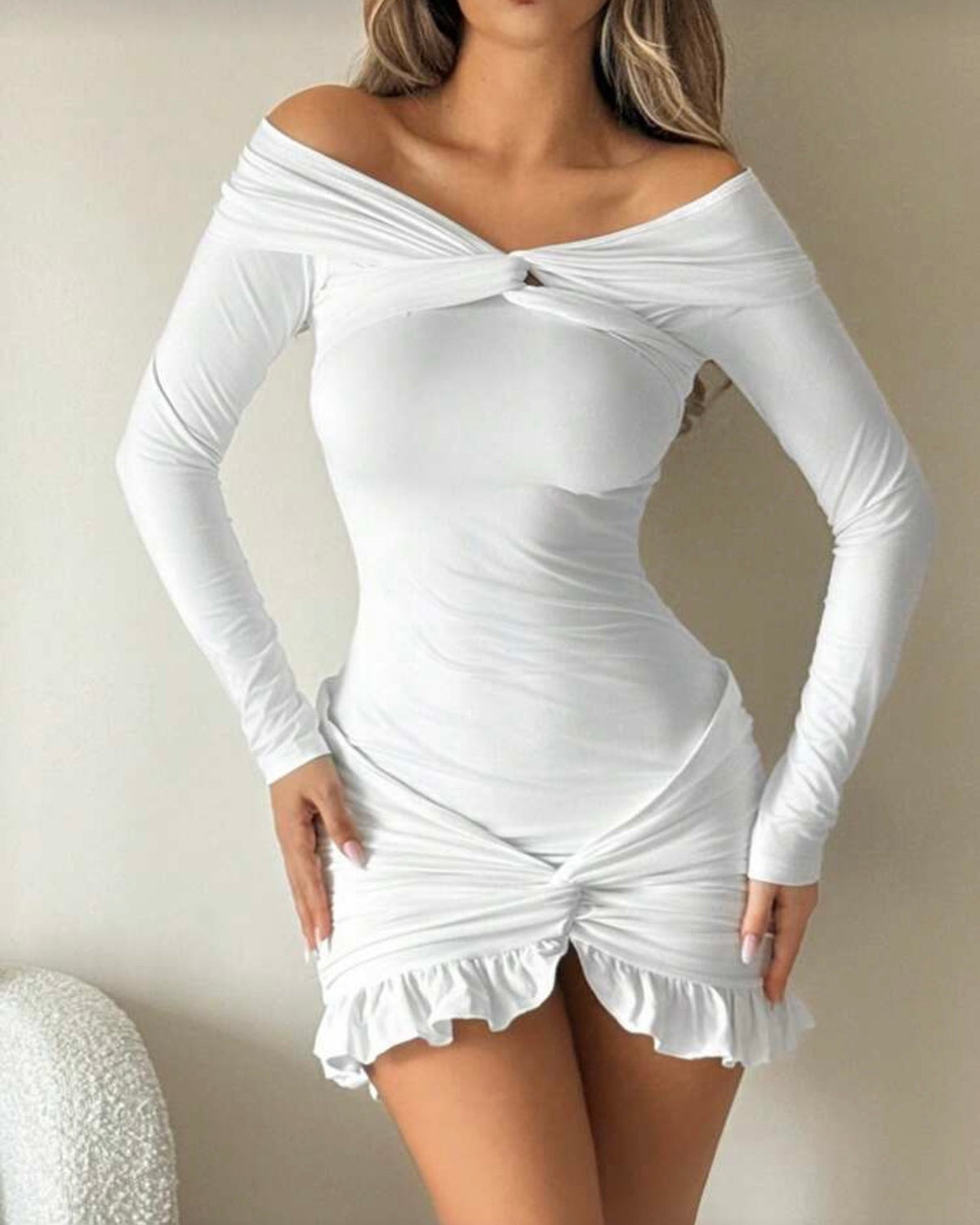 Vestido blanco corto