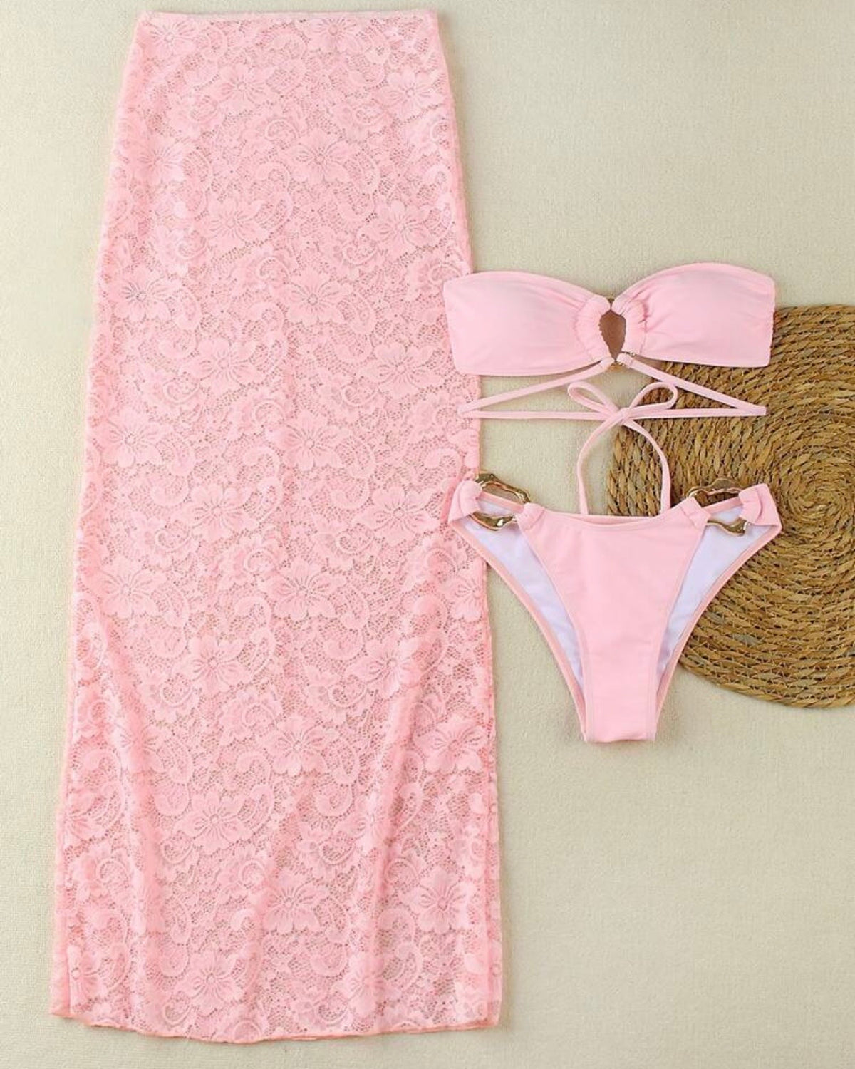 Set de tres piezas traje de baño