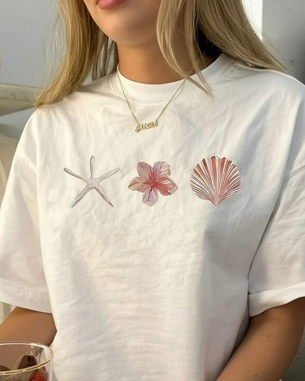 Camisa estapado de conchas